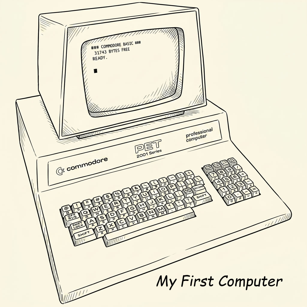 A Commodore PET, the computer Christine Ely started on in the 1970s