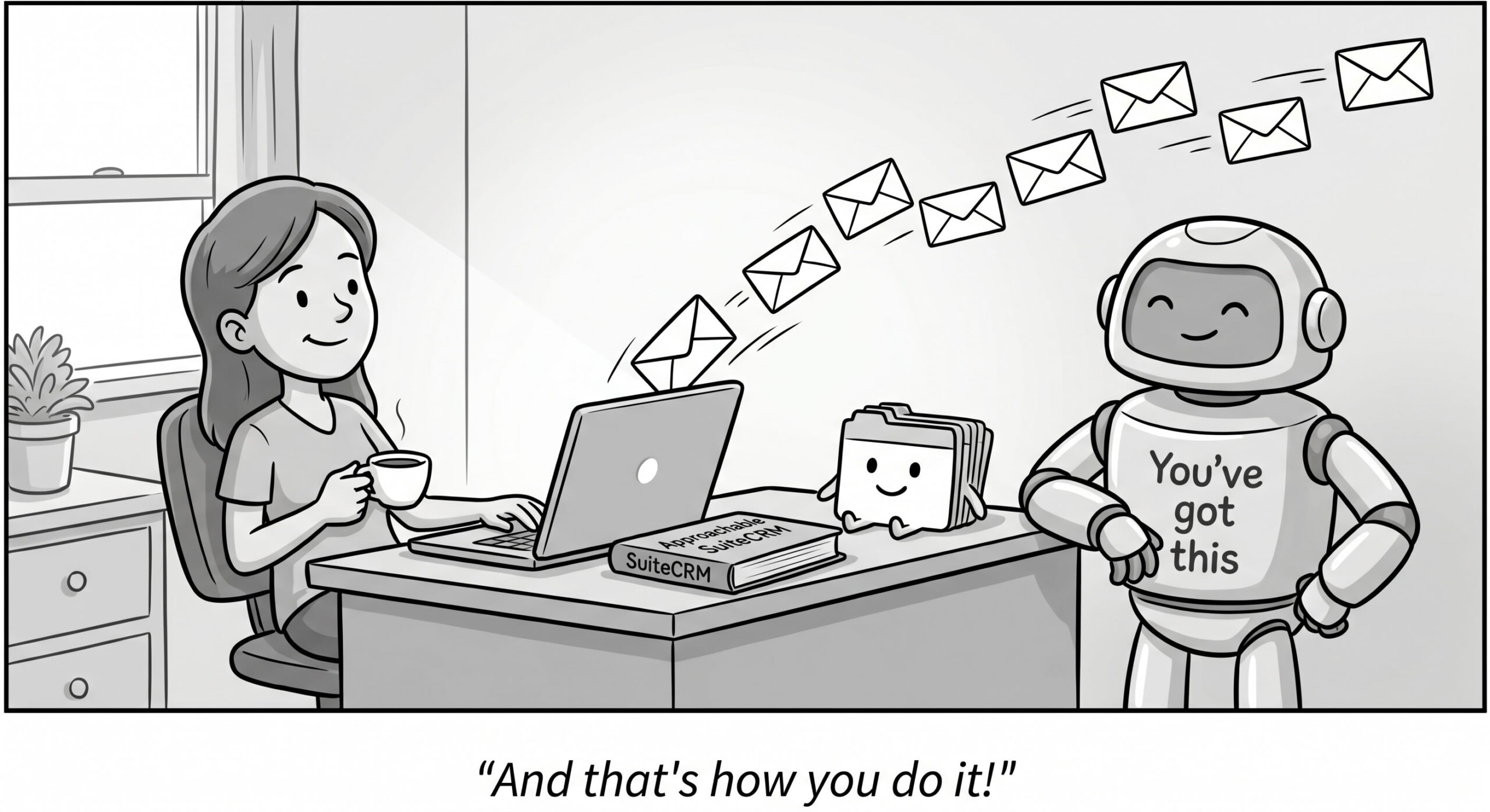 Email campaign success — illustration from Approachable SuiteCRM